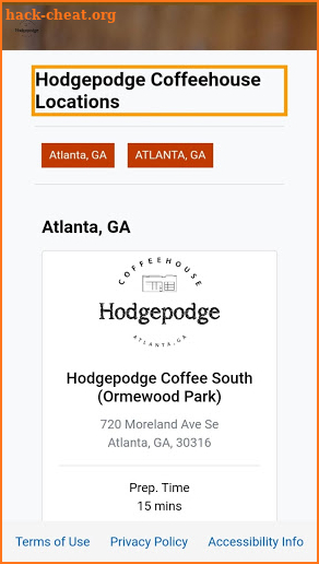 Hodgepodge Coffee screenshot