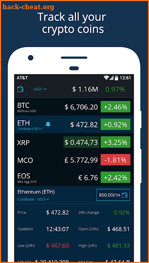 HODL - Real-Time Cryptocurrency Prices & News screenshot
