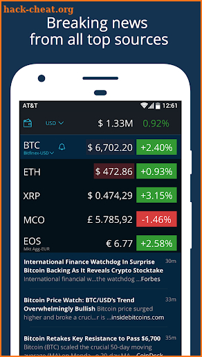 HODL - Real-Time Cryptocurrency Prices & News screenshot