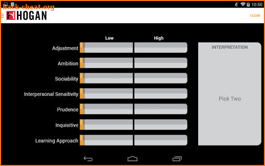 Hogan Pick 2 HPI screenshot