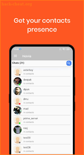 Hoivia - chats and chatrooms screenshot