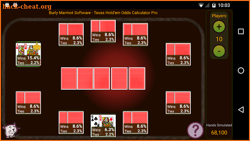 Hold'em Odds Calculator Pro screenshot