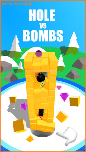 Hole vs Bombs - Block Cather screenshot