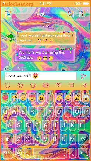 Holi Art Emoji Keyboard Theme screenshot