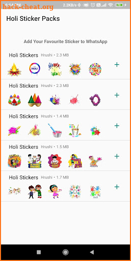 Holi Sticker screenshot