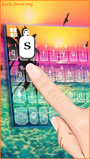 Holiday Coconut Sunset Keyboard Theme screenshot