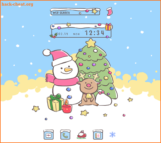 Holiday Wallpaper Christmas Snowman Theme screenshot