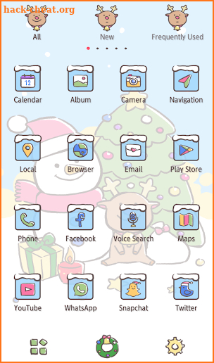 Holiday Wallpaper Christmas Snowman Theme screenshot