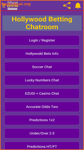 Hollywood Betting Chatroom screenshot