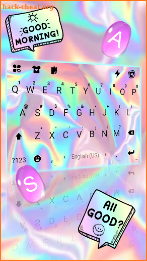 Holographic Live Keyboard Background screenshot