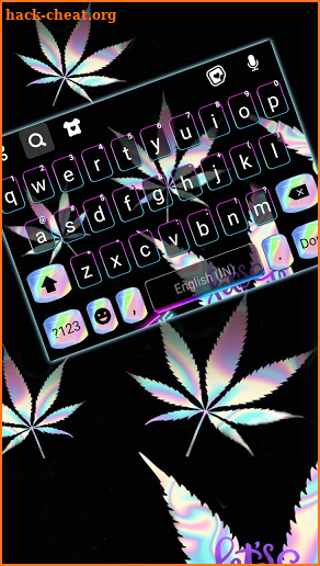 Holographic Weed Keyboard Background screenshot