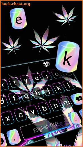 Holographic Weed Keyboard Background screenshot