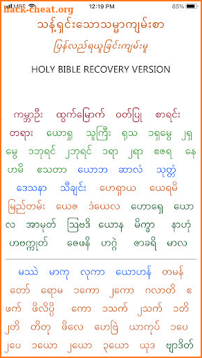 Holy Bible Recovery Version (Myanmar/Burmese) screenshot