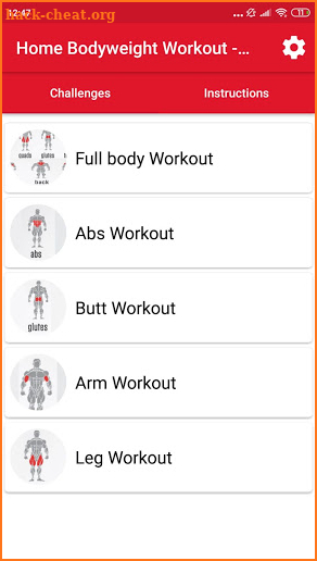 Home Bodyweight Workout - No Equipment screenshot