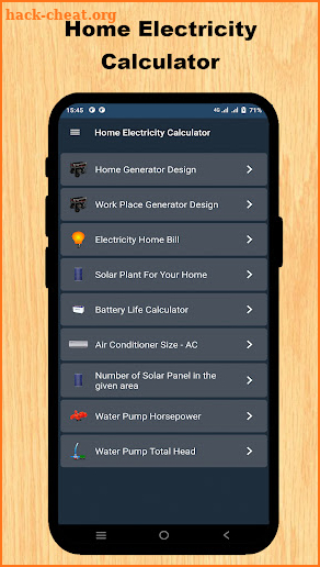 Home Electricity Calculator screenshot