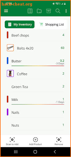 Home Inventory, Food, Shopping screenshot