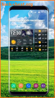 Home screen clock and weather screenshot