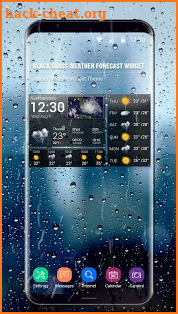 Home screen clock and weather screenshot