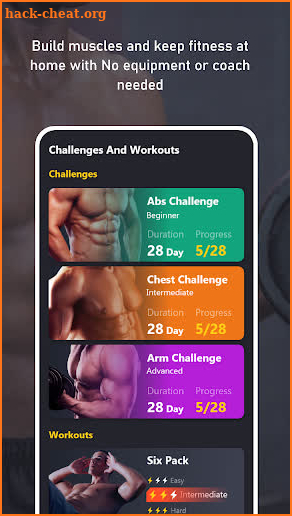 Home Workout --  No Equipment(Abs & Arm workout) screenshot