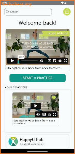 Home yoga practice screenshot