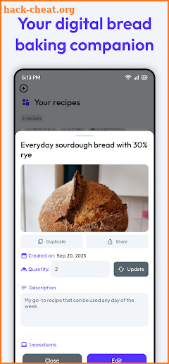 Homebaker: Bread Baking Notes screenshot