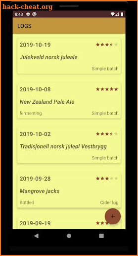 Homebrew Logbook - Beer, Wine, Cider, Mead screenshot