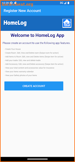 HomeLog screenshot