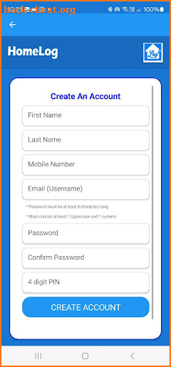 HomeLog screenshot