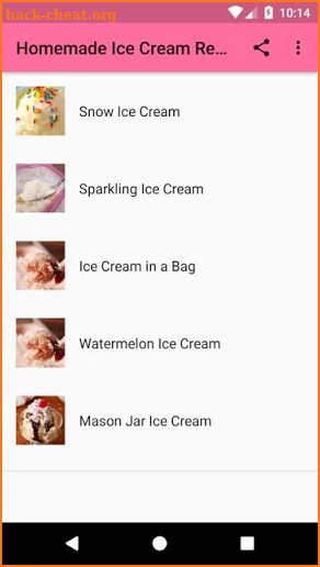 Homemade Ice Cream Recipes screenshot