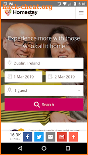 Homestay.com screenshot
