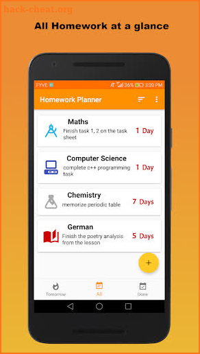 Homework Planner screenshot