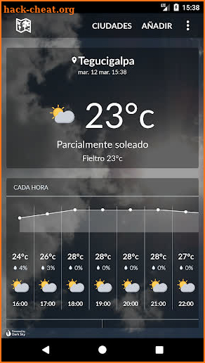 Honduras weather screenshot