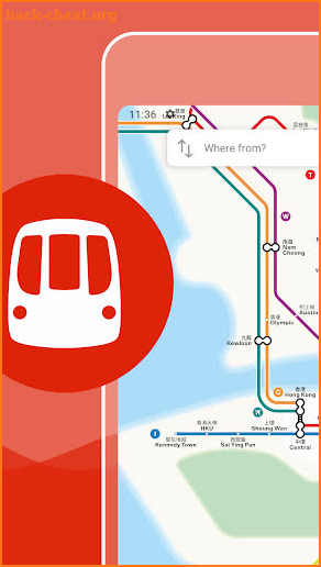 Hong Kong Metro - MTR map and route planner screenshot