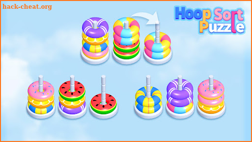 Hoop Sort Puzzle: Color Hoop Stack Sorting Puzzle screenshot