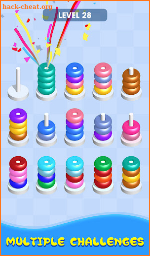 Hoop Stack Puzzle: Color Sort screenshot