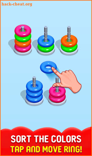 Hoop Stack Puzzle - Color Sort - Stack Sort Puzzle screenshot