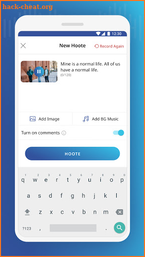 Hoote: Voice Based Social App screenshot