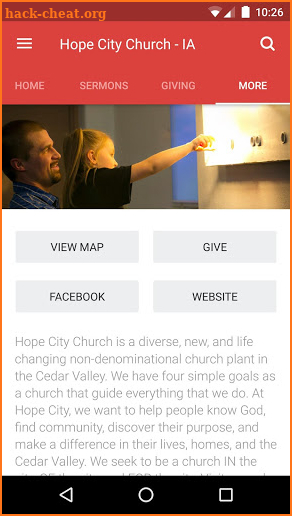 Hope City Church IA screenshot