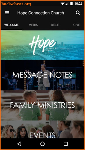 Hope Connection Church screenshot