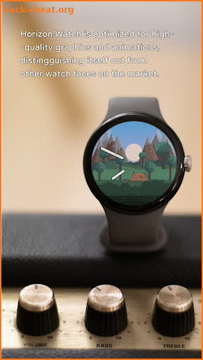 Horizon Pixel Camp Watch Face screenshot