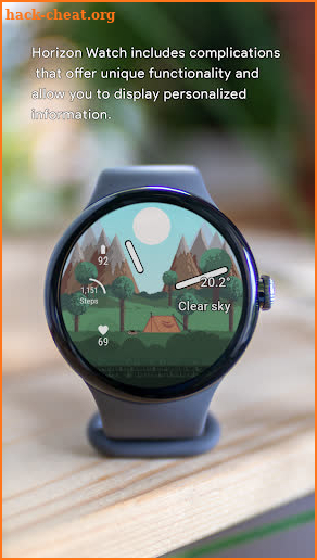 Horizon Pixel Camp Watch Face screenshot