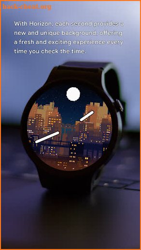 Horizon Pixel City Watch Face screenshot