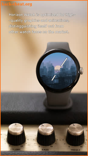 Horizon Pixel City Watch Face screenshot