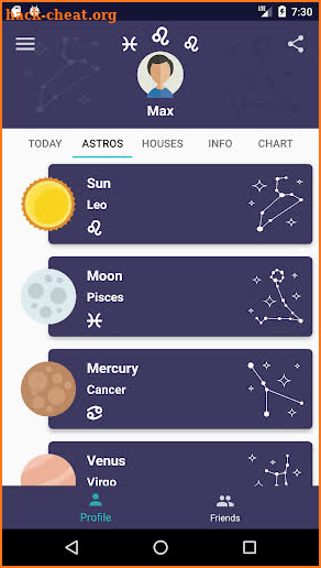 Horos - Natal Chart screenshot