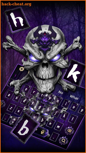 Horrible Skull Purple Keyboard screenshot