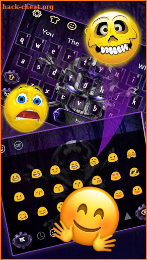 Horrible Skull Purple Keyboard screenshot