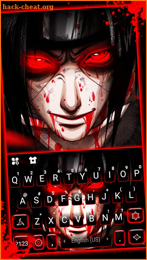 Horror Bleeding Man Keyboard Background screenshot