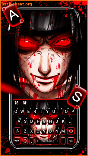 Horror Bleeding Man Keyboard Background screenshot