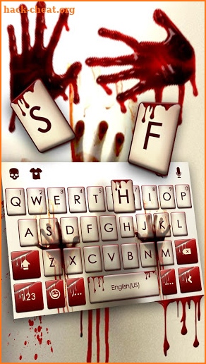 Horror Bloody Hands Keyboard Theme screenshot