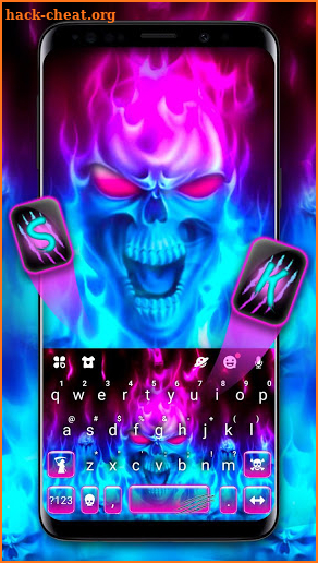 Horror Fire Skull Keyboard Theme screenshot